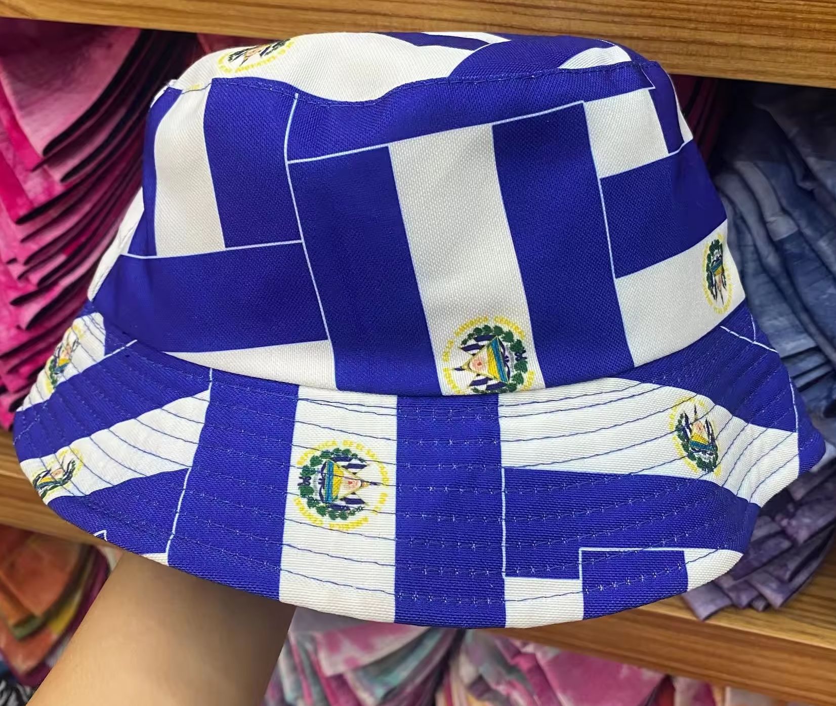 Unisexe De Base Bloc De Couleur Avant-Toit Large Chapeau Seau display picture 10