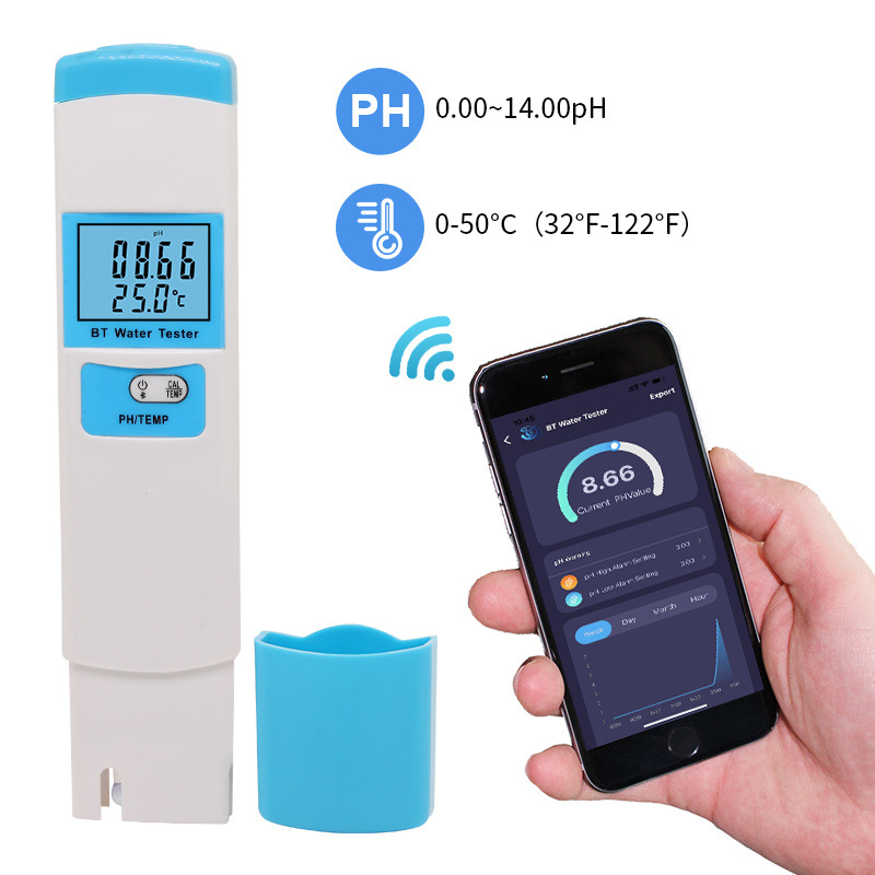 蓝牙款二合一水质笔PH/温度酸碱度水质检测笔鱼缸养殖测试笔