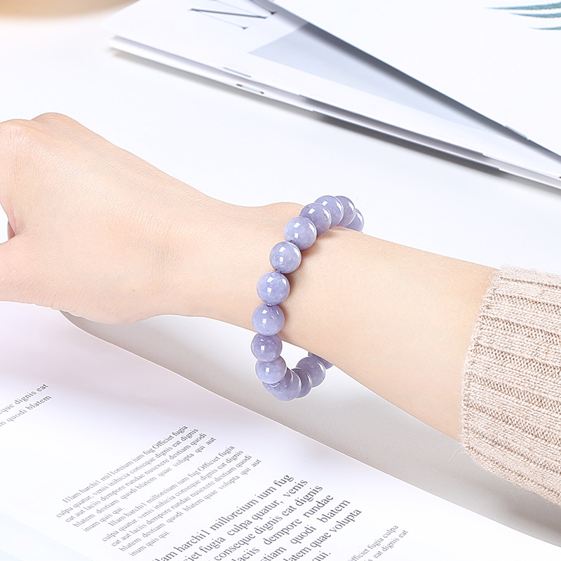 jingzhou jewelry optimized purple aquamarine bracelet girls special-interest design fashion high sense round beads bracelet wholesale