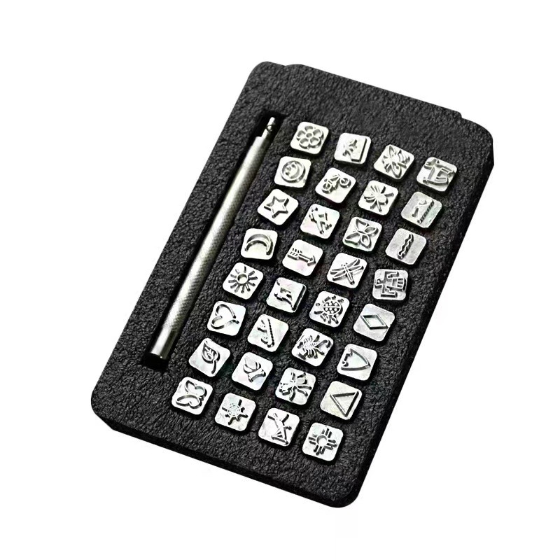 Nuevo poder indio Impresión de estilo cuero curtido vegetal carta punzonado herramienta especial molde digital cuero talla sello