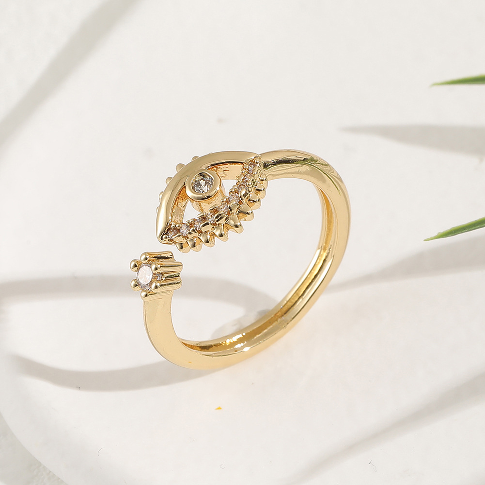 womenu0027s Devilu0027s eye fashion geometric open copper tail ring wholesale