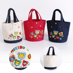 in stock Mommy Bag New Japanese Cartoon Small Animal Balloon Embroidered Handbag Canvas Bag for Hair