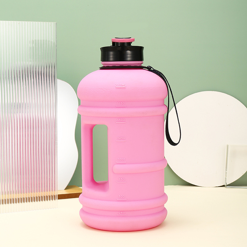 Personalizable gran capacidad deportes hervidor fitness taza de agua al aire libre camping taza de agua con mango Internet celebridad tonelada cubo