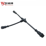 T型2芯防水连接线2针电动车航空线2P接头2空对接线Y型M15T型线束