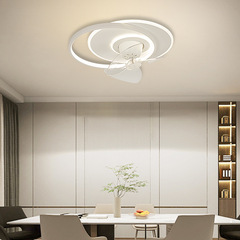 Bedroom fan lamp 2023 new model ceiling lamp modern minimalist restaurant living room children invisible swinging fan light fixture