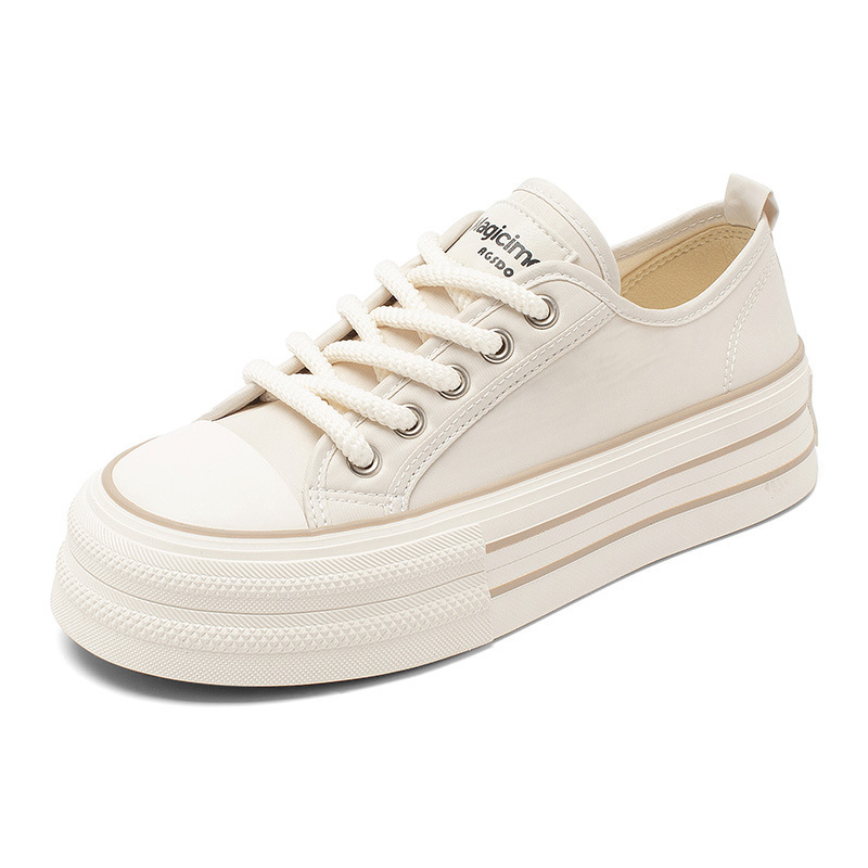 Augusto negro zapatos de lona para las mujeres 2023 otoño nueva primavera y básico Delgado casual estilo coreano zapatillas