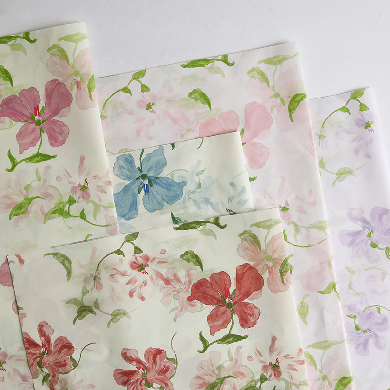 Nuevo papel de cereza azul Sydney flores ramo de flores papel de embalaje de flores hecha a mano diy regalo material floral al por mayor