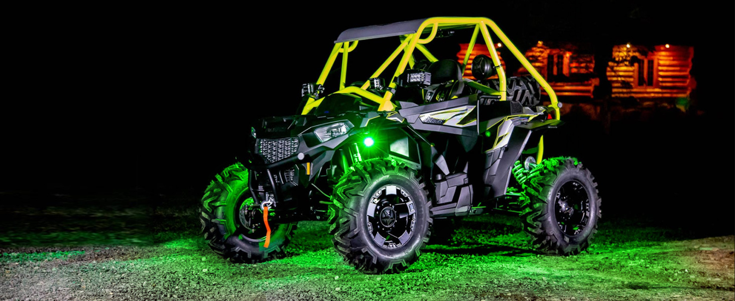 Cross-border hot car RGB chassis light off-road vehicle bottom music rhythm light LED colorful APP remote control atmosphere light