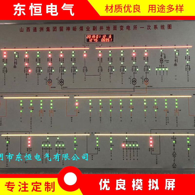 定制江阴东恒模拟屏、专业生产模拟板、模拟屏、模拟盘