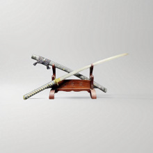 龙泉刀剑三枚合夹钢太刀冷兵器打刀手工锻打一体日式指挥刀未开刃