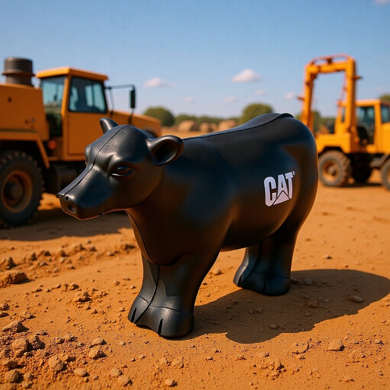 捏捏乐解压创意仿真PU发泡中回弹肉牛黑牛慢回弹减压摆件来图定制