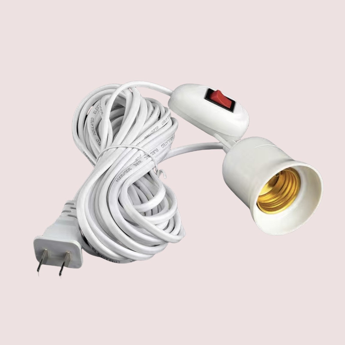 Hoje E27 tornillo LED bombilla eléctrica cables de lámpara colgantes con interruptor cables de enchufe 3m - 8m