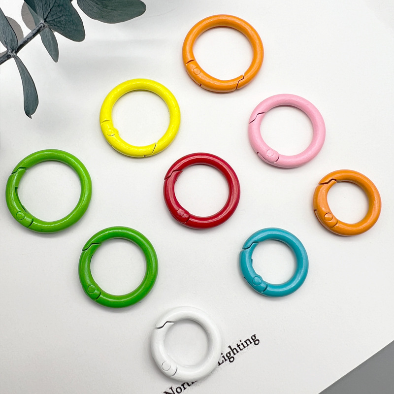 Colorful Snap Rings, Spring Clasps, Keychains, Ring Accessories, Luggage Spring Rings, Phone Case DIY Jewelry Rings