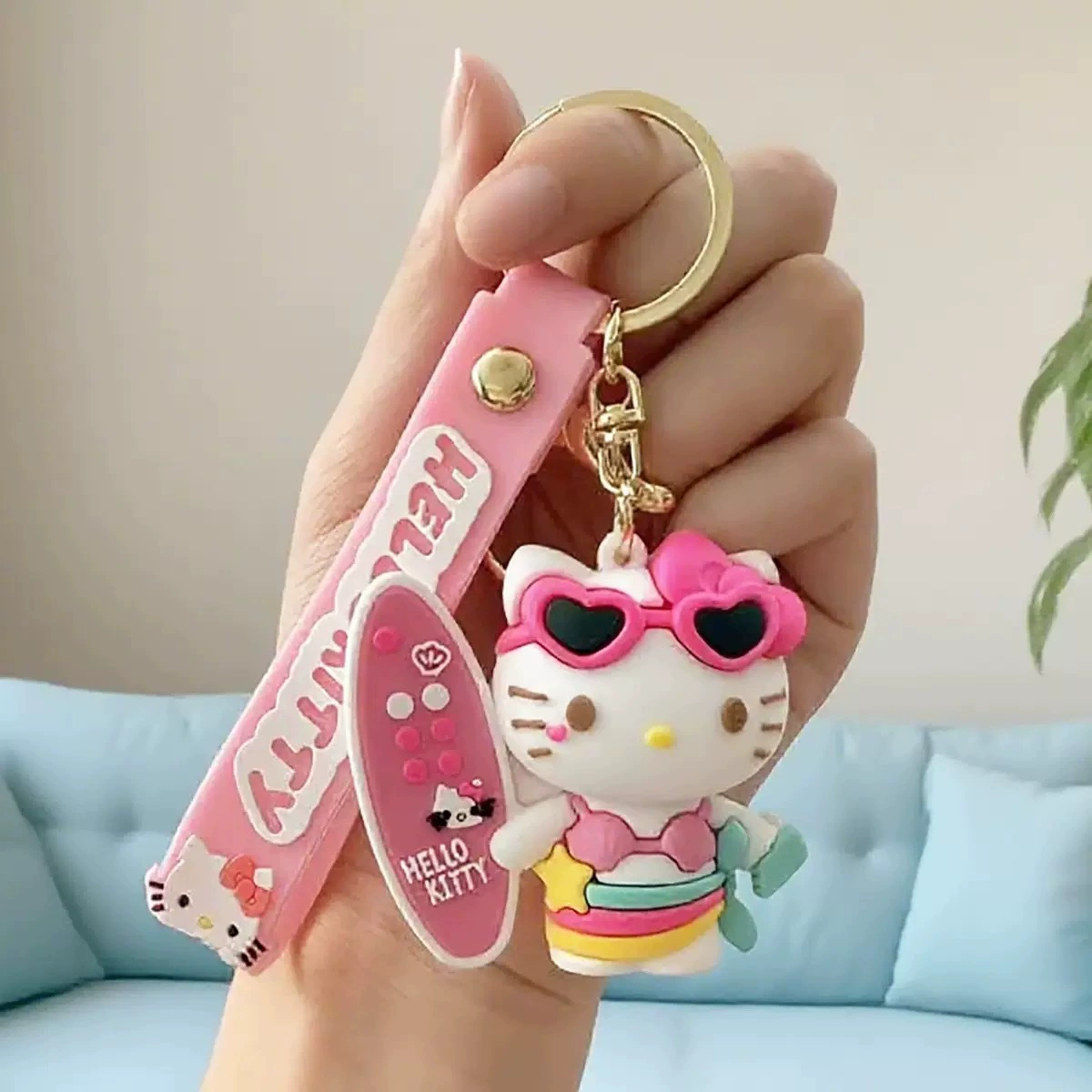 Брелок (Sanrio) Игрушка Water-Play Cartoon, милый аксессуар к рюкзаку, антистресс, 4 × 2 × 4,5 см