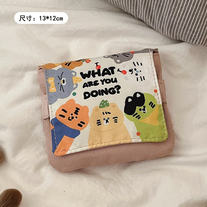 INS tía toalla bolsa de almacenamiento de servilleta sanitaria de gran capacidad estudiante viaje portátil pequeña servilleta sanitaria bolsa mensual