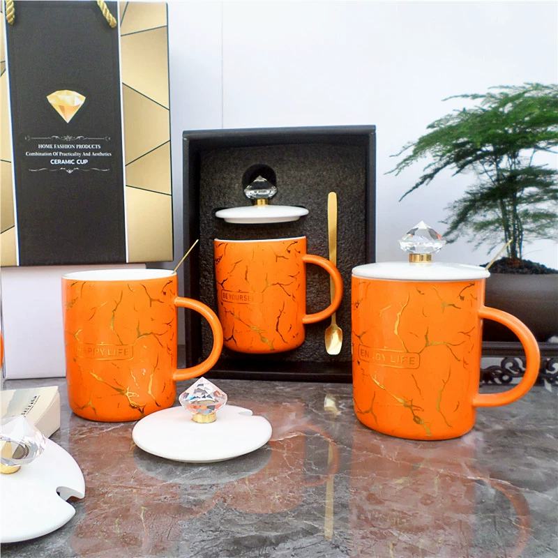 Кросс-грань Crystal Diamond Marble Ceramic Malke Jewelry Bank Insurance Wedding Ceremony Cup Cup
