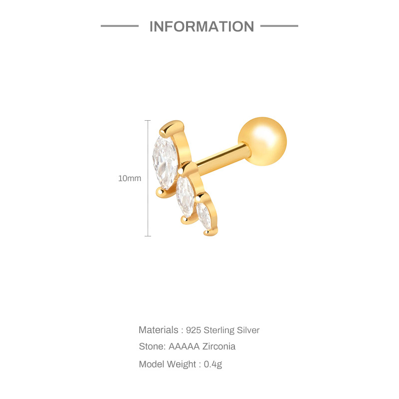 1g Weight 925 Sterling Silver Ear Needle Material Drop Earrings, Ear Studs Classification 1 Piece Quantity Holiday, Daily Occasion 925 Sterling Silver Material Geometric Pattern All Seasons Season Unisex Gender Simple Style, IG Style Style 1 Piece 925 Sterling Silver 925 Sterling Silver Earrings Geometric Drop Earrings Ear Studs 2