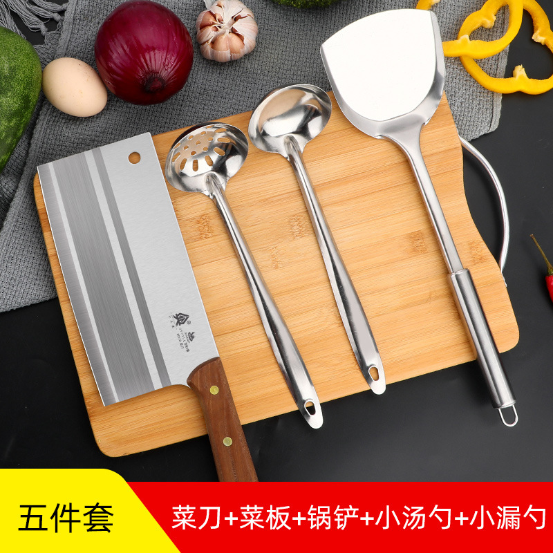 식칼, 도마, 숟가락, 주걱 5종세트-60°위 -18cm-130mm