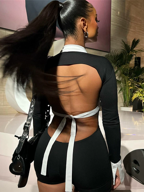 Sexy overall, European style, backless