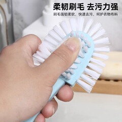 家庭用の靴の神器の靴のブラシの柔らかい毛の洗濯は服の靴の5面の靴のブラシの多機能の長い柄の靴のブラシを傷つけません。