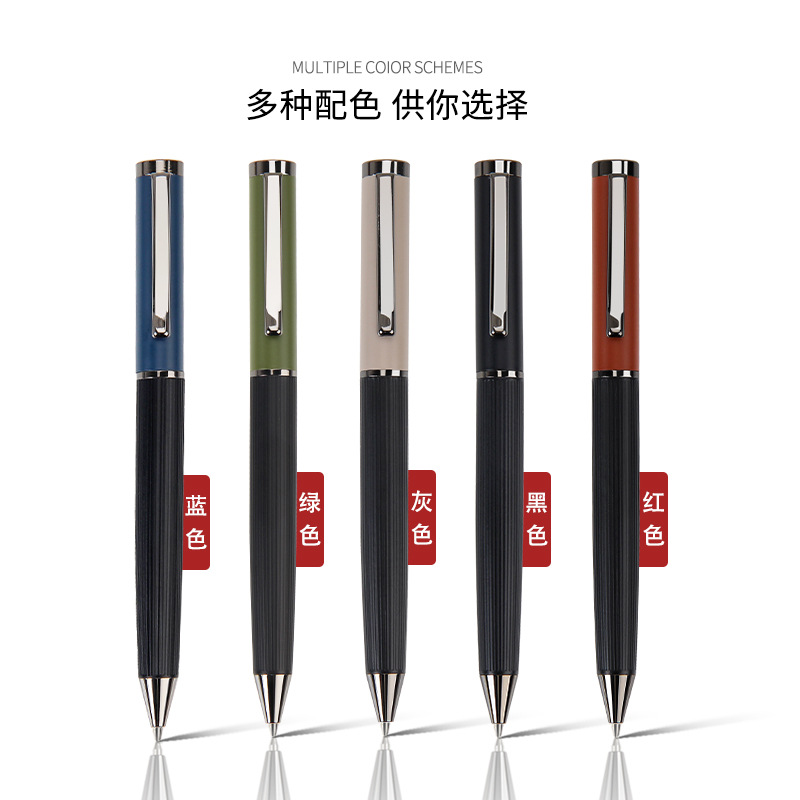 Bolígrafo giratorio aceitoso de metal 1,0, exportación de alta gama, publicidad, regalo de oficina, impresión y grabado de logotipo, bolígrafo personalizado de negocios