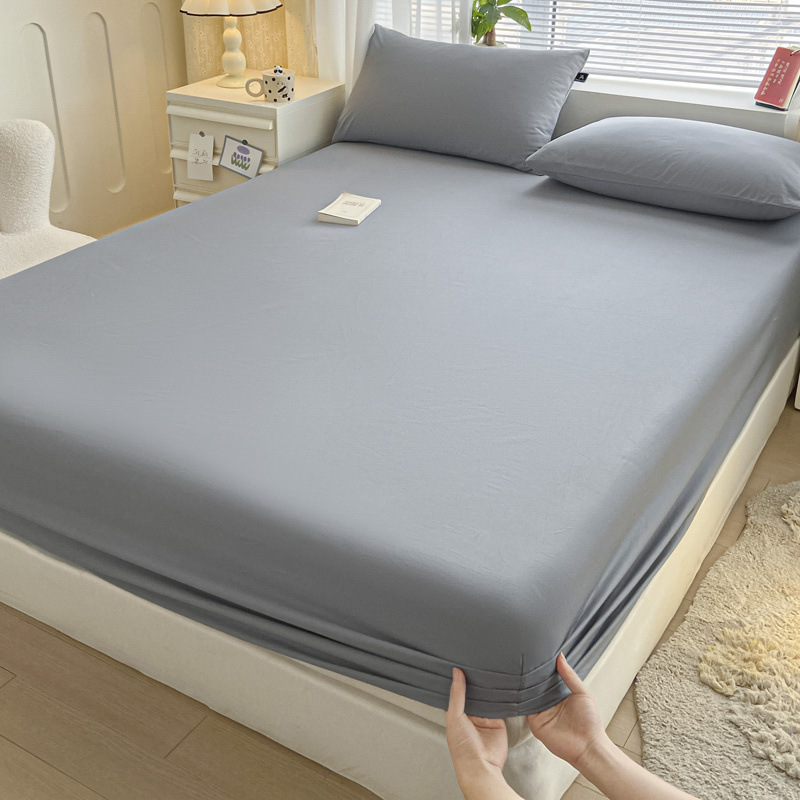 2025 nueva ropa de cama de una sola pieza de algodón 100 funda de cama de algodón con todo incluido cubierta protectora de colchón pieza individual de tres piezas 2