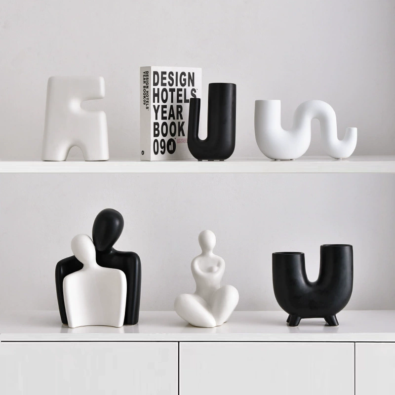 Современное абстрактное искусство вазы особой формы украшения дома гостиная винный шкаф мебель нишевая модель украшения комнаты оптом