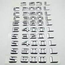 适用于奔驰E级 C级 A级 4MATIC 改装排量标 字母 数字标 车尾贴标
