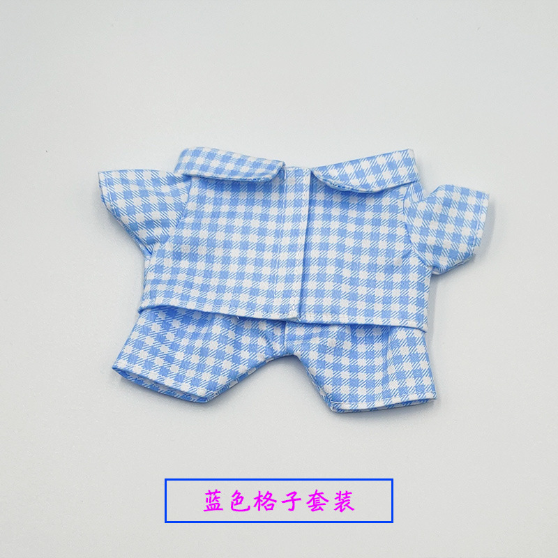 10cm20cm muñeca ropa camisa a cuadros pijamas traje 15cm muñeca de juguete muñeca de algodón ropa de la muñeca