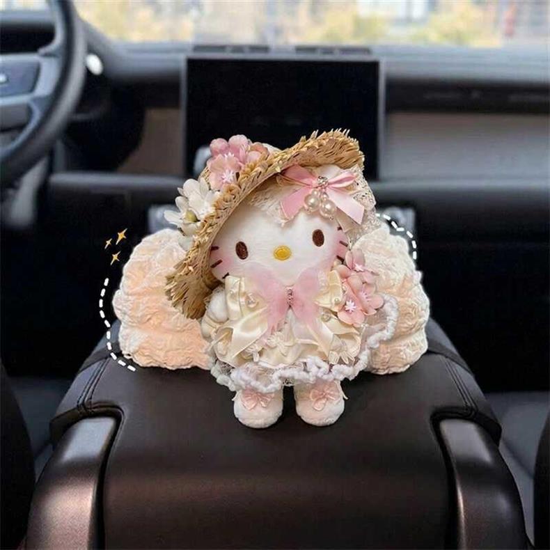 Car Tissue Box Armrest Box Seat-Mounted Car Tissue Box Decorative Items Cute Cartoon Internet Celebrity Car Accessories for Women