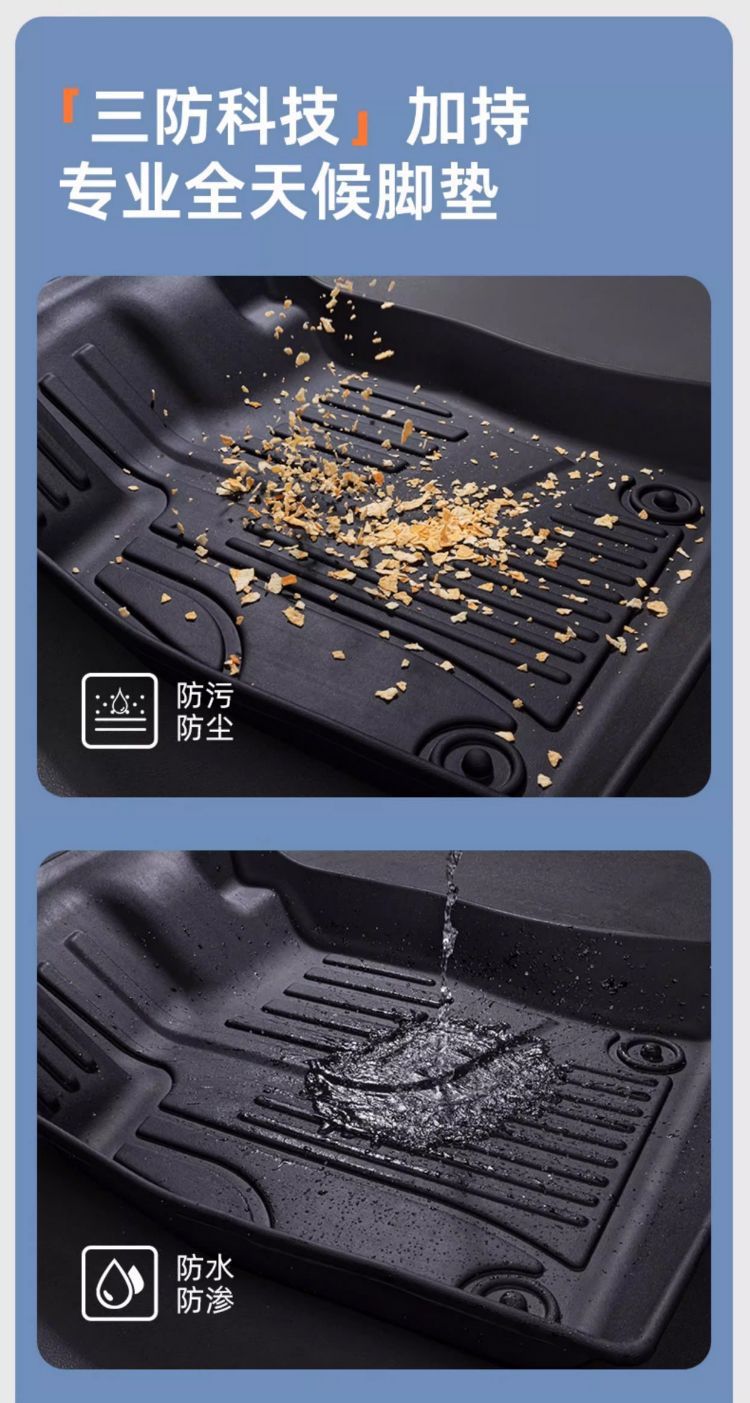 Car floor mats suitable for Xingyuan TPE car mats, five-seater, full coverage, non-slip, wear-resistant TPE floor mats, car accessories