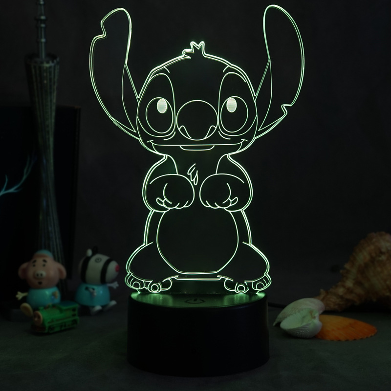 Star Wars 3D noche luz puntada Yoda bebé periférico mano Escritorio de Oficina Decoración Linda lámpara regalo