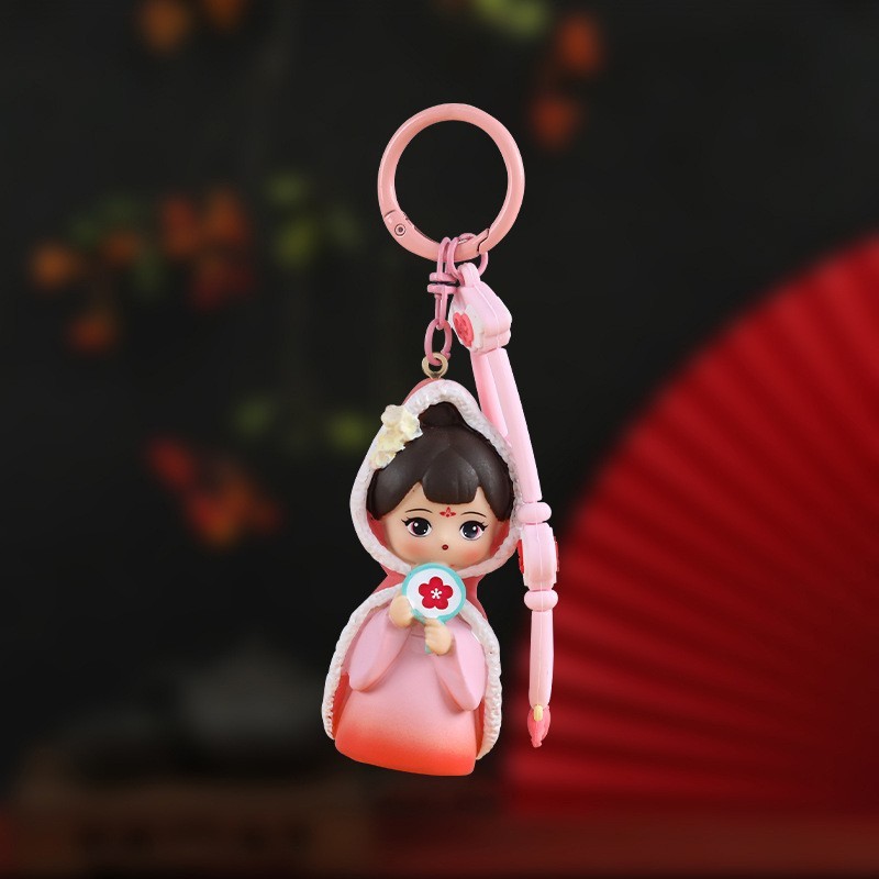 国潮古風唐仕女キーホルダーバックパック古風小型ストラップ車載ストラップ学生プレゼント卸売り|undefined