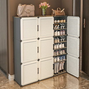 Shoe Cabinet for Home Door Simple Shoe Storage Space-Saving Dust-Proof Shoe Box Layered Partition Dormitory New Shoe Rack