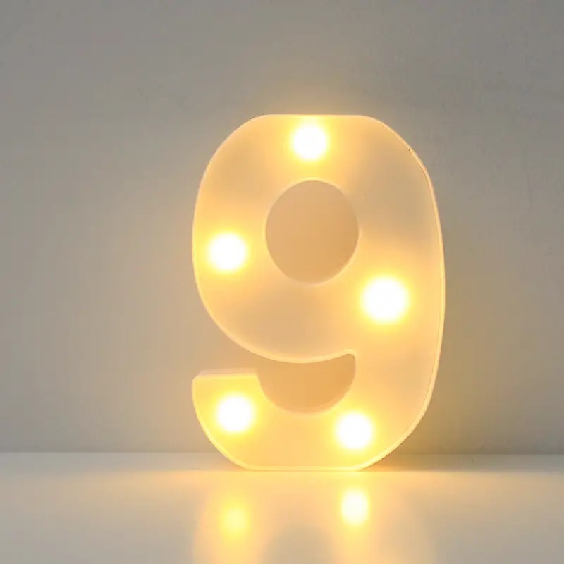 Amazon (16cm) LED blanco inglés número de letras lámpara de cumpleaños propuesta de matrimonio atmósfera lámpara LED lámpara decorativa