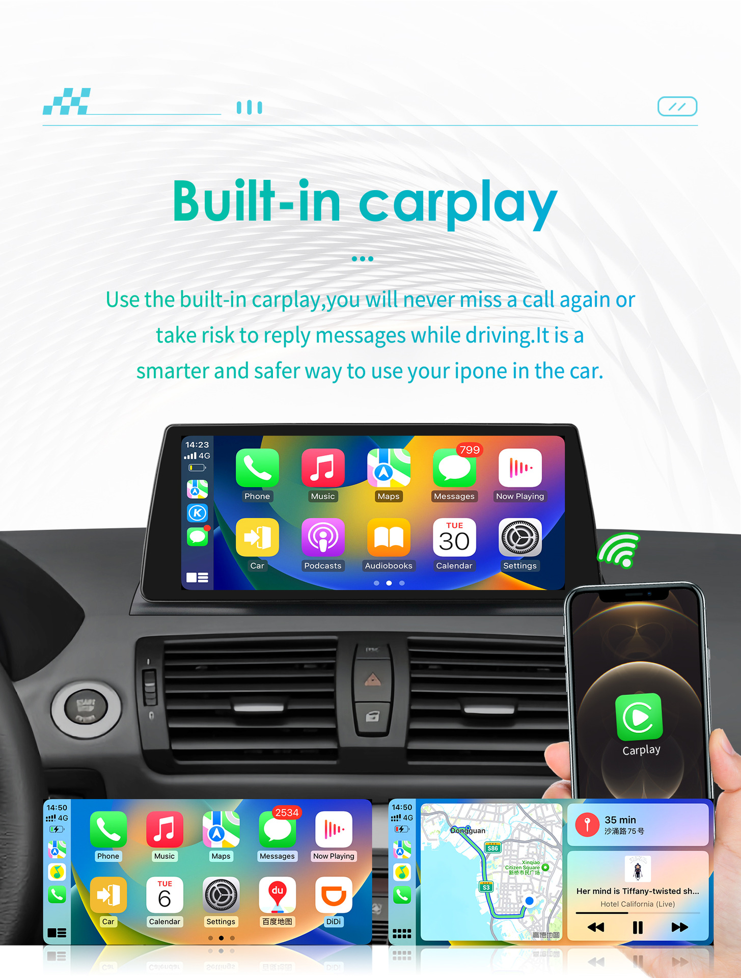 10.25inch Android Large Screen Suitable for 06-12 Bmw 1 Series E88 E82 E81 E87 Car Navigator