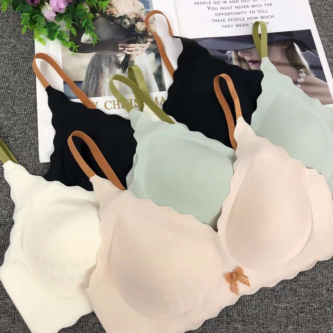 Vietnam Malasia nuevo brillante pecho pequeño push up ajustable medio grueso taza de algodón suave sujetador