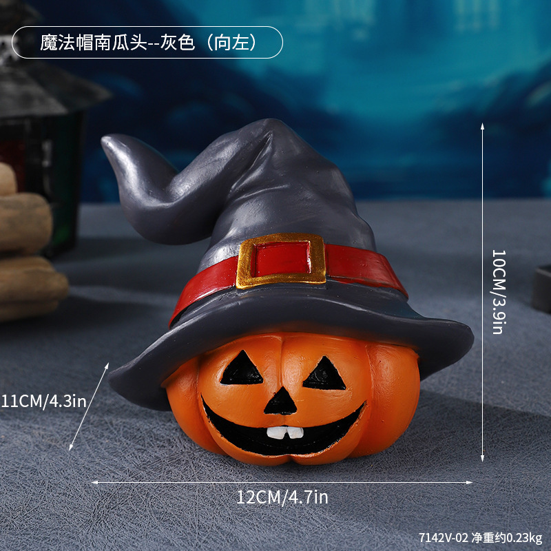 クロスボーダー魔法の帽子カボチャヘッドオーナメントハロウィンカボチャゴーストデコレーションお化け屋敷ゴーストスクリプトキルプロップオーナメント|undefined