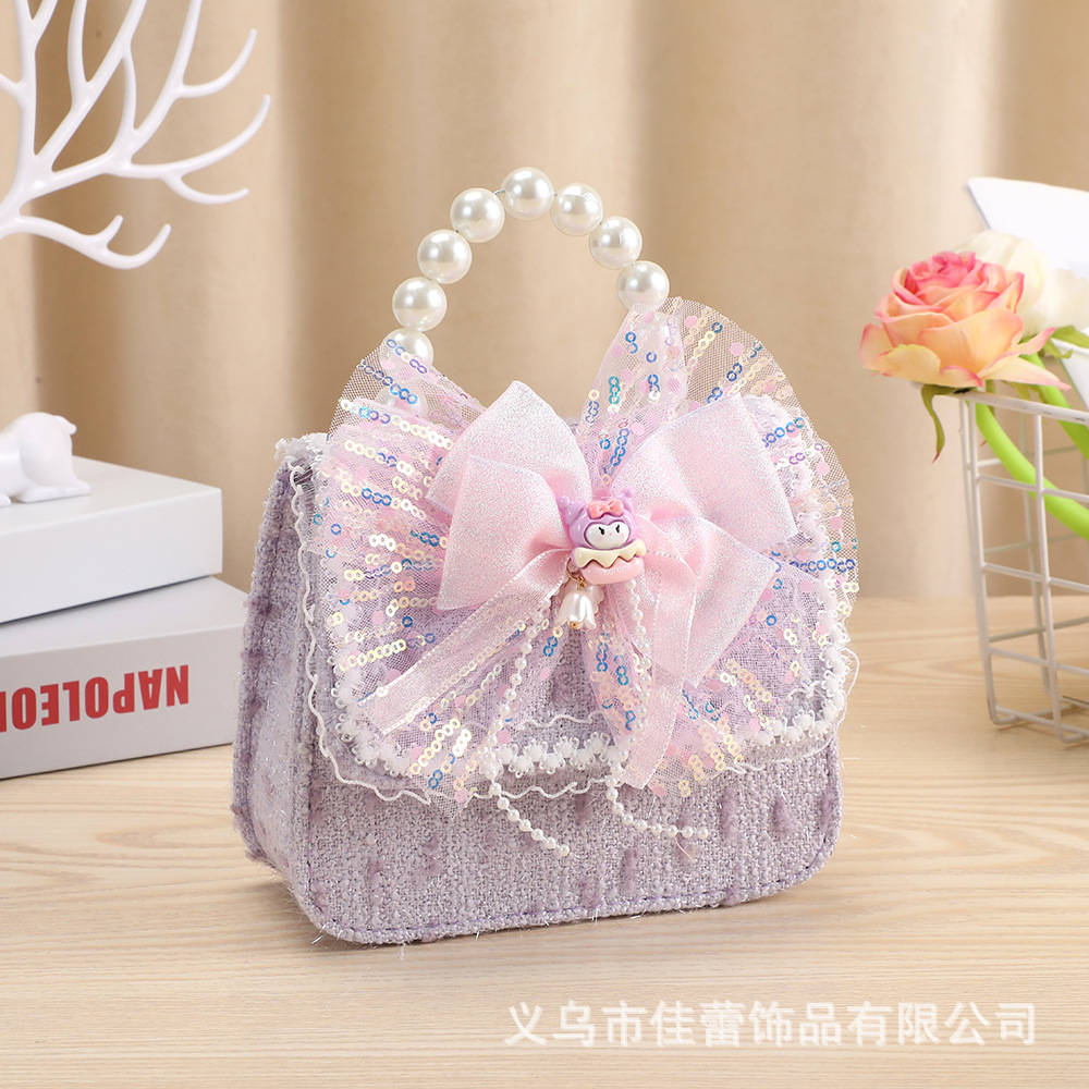 Bolsos Infantiles, Bolsos Cruzados de Moda de Verano, Bolsos de Mano con Perlas para Niñas, Bolsos de Princesa, Monederos Pequeños Estilo Chanel, Bolsos de Hombro al por Mayor
