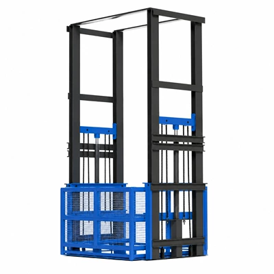 Avtomobil fırlanan platformaları – Cargo lift, hydraulic cargo lift - reinforced-hydraulic-model-elevation-9m-load-capacity-500kg-one-click-lifting