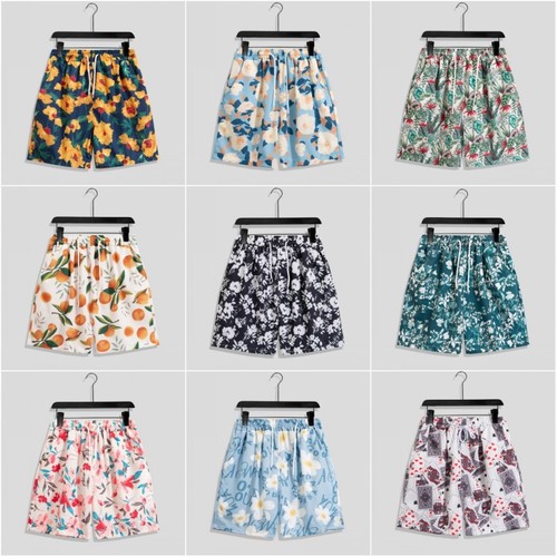 Thailand travel loose large size trendy beach pants men's quick-drying five-point casual big pants Sanya island vacation shorts