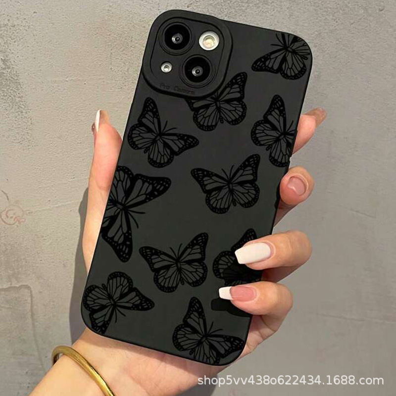 Black Butterfly for Apple 15 Mobile Phone Case iphone12promax Set 14/13/11/XSMAX Pupil Eye 16