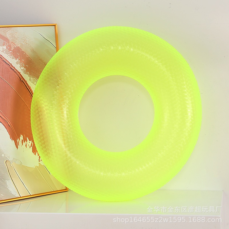 Inflatable fluorescence solid color swimming ring PVC