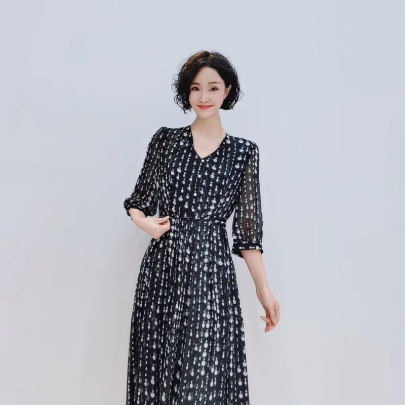 Fashionable shiffon fitted dress