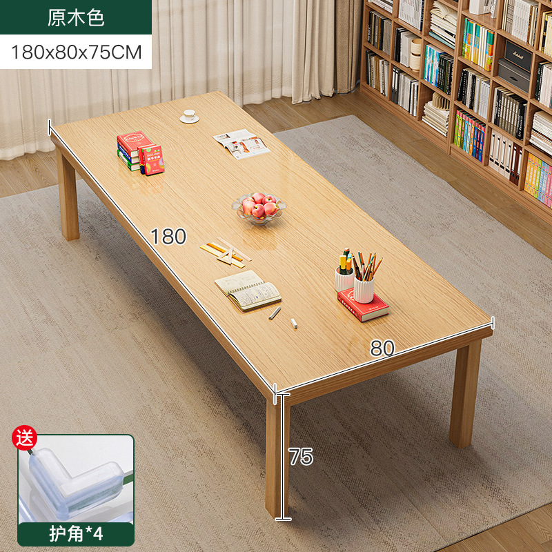 Mesa de trabajo sala de estar grande escritorio largo pierna de madera maciza escritorio de la computadora en casa Escritorio de estudio sala de estar Mesa Grande image 15
