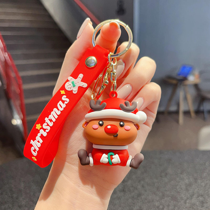 古典的なサンタクロースのキーホルダークロスボーダーストラップバッグアクセサリー自動車チェーン小商品カップル小プレゼント卸売り|undefined
