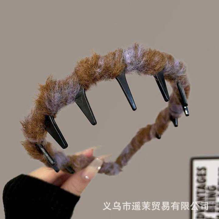 韩系蓬松高颅顶发箍女2025新款波浪带齿洗脸防滑头箍发卡发饰头饰|undefined