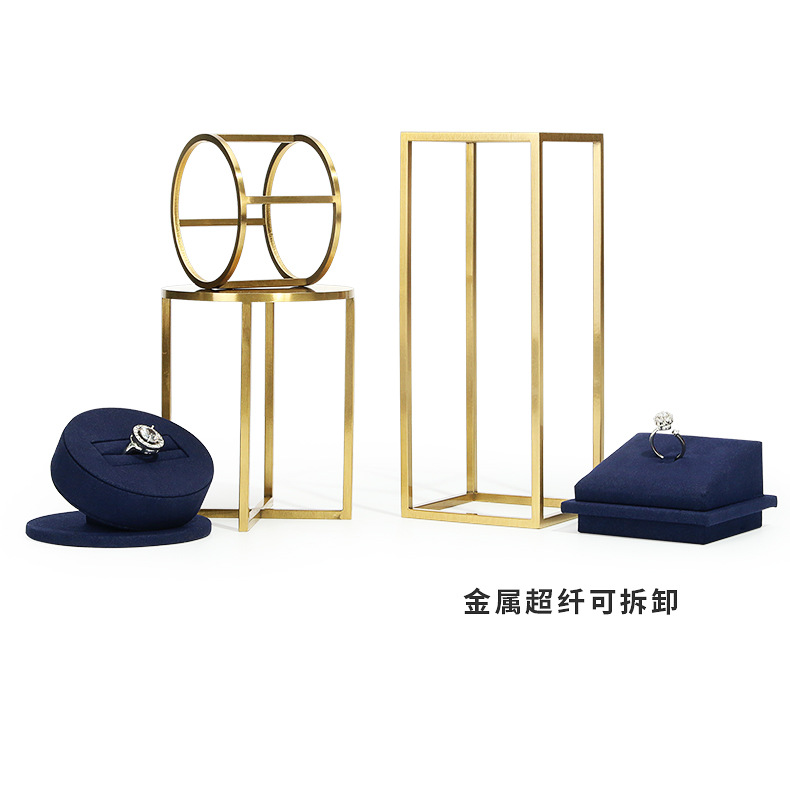 A068-(1003-142)宝蓝色超纤金属橱窗-(旭跃)详