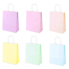 ネット赤マカロン色白クラフト紙袋現物新多規格贈答品手提げ包装紙袋6色/バッグ