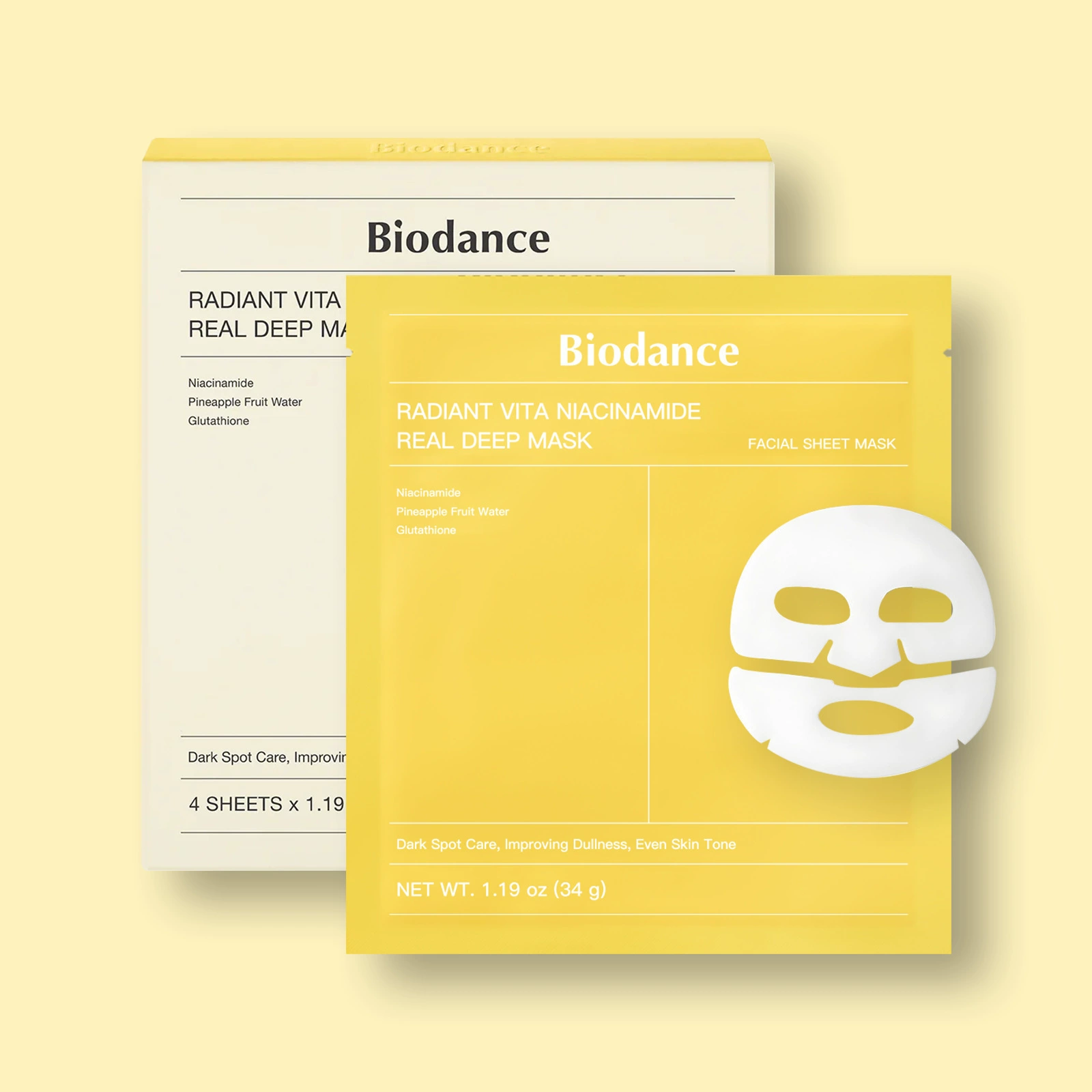 Био-коллагеновая тканевая маска для лица (Biodance) — корейская увлажняющая маска, 1 шт. или коробка 4 шт.
